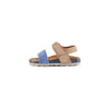 Sandàlies veganes infantil amb velcro duuo CANDY blau i marró