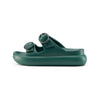duuo EVA CURVI GREEN Double Buckle Sandal with Ergonomic Platform Sole