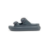 Sandali con plateau e doppia fibbia Duo EVA CURVI GREY in grigio.