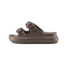 duuo EVA CURVI BROWN Double Buckle Sandal with Ergonomic Platform Sole.
