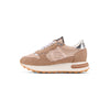 Zapatilla Retro Running con Doble Suela en Tono Beige y Tierra duuo CALMA HIGH 102