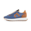 Zapatillas retro con cuña DUUO SLOW azul marino y marrón