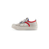 Zapatillas veganas infantiles con velcro DUUO COL NOMO blanco y rojo