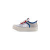 Zapatillas veganas infantiles con velcro DUUO COL NOMO blanco y azul