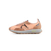 SENSEI YETI 143 - Urbaner Sneaker aus lachsfarbenem Mesh und braunem Veloursleder