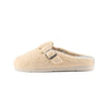 Teddyfell-Hausschuhe in Beige mit Schnalle duuo DOMO NORDIK RC 13