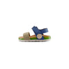 Sandàlies veganes infantil amb velcro duuo CANDY marró i blau