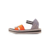 duuo CINNAMON flat sandal in grey and orange