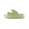 duuo EVA CURVI VERDE Double Buckle Sandal with Ergonomic Platform Sole.