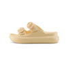 duuo EVA CURVI VANILLA Double Buckle Sandal with Ergonomic Platform Sole.