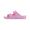 Sandalias rosa metalizado planas de goma DUUO Eva Flat 63
